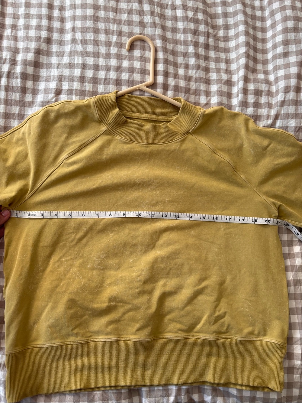 Lululemon Perfectly Oversized Cropped Crew in yellow dye faded color - Picture 5 of 6